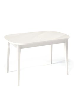 Стол KENNER 1300 М белый/стекло белое глянец