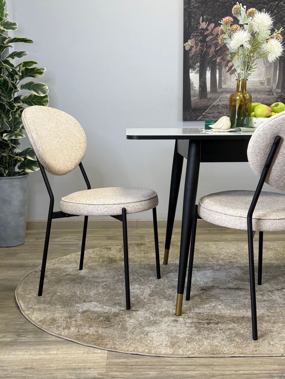 Стул KENNER 301SD черный/бежевый микробукле