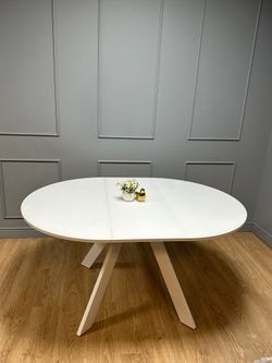 Стол KENNER RL1100 белый/стекло белое сатин