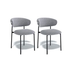 Комплект стульев 2шт KENNER 309SD черный/микробукле серый