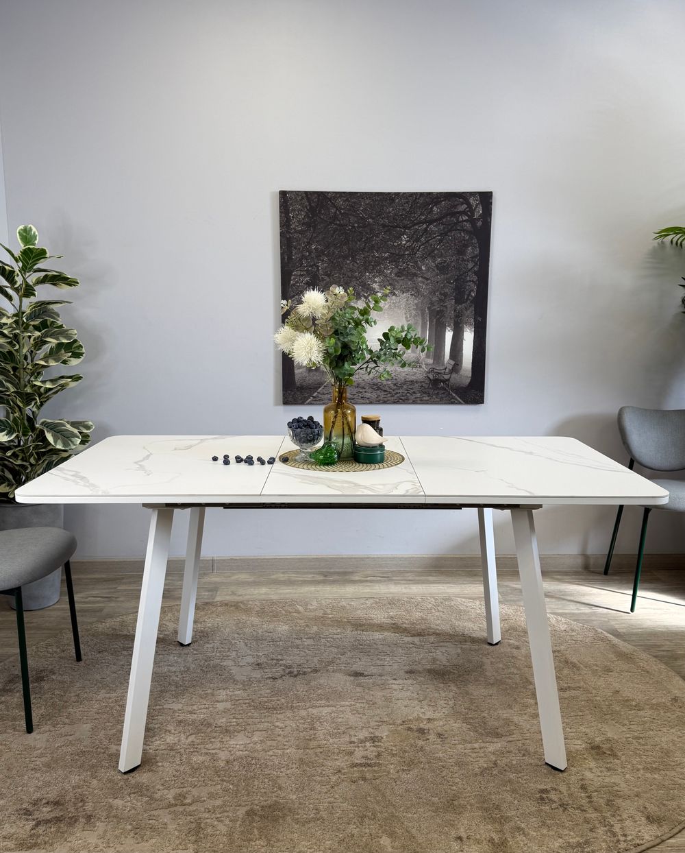 Стол Kenner AK1200, белый/керамика GLORIA WHITE арт.170190