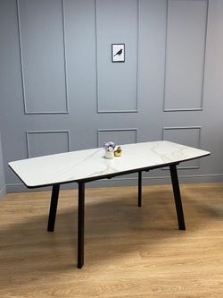 Стол KENNER AA1400 черный/керамика белая