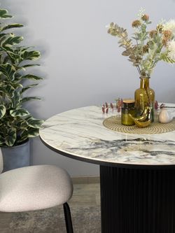 Стол KENNER LD1000 черный/керамика гранит арктический глянец