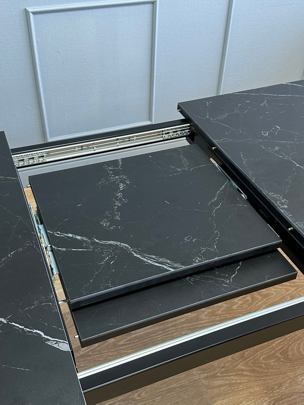 Стол KENNER KS1200 черный/керамика мрамор черный