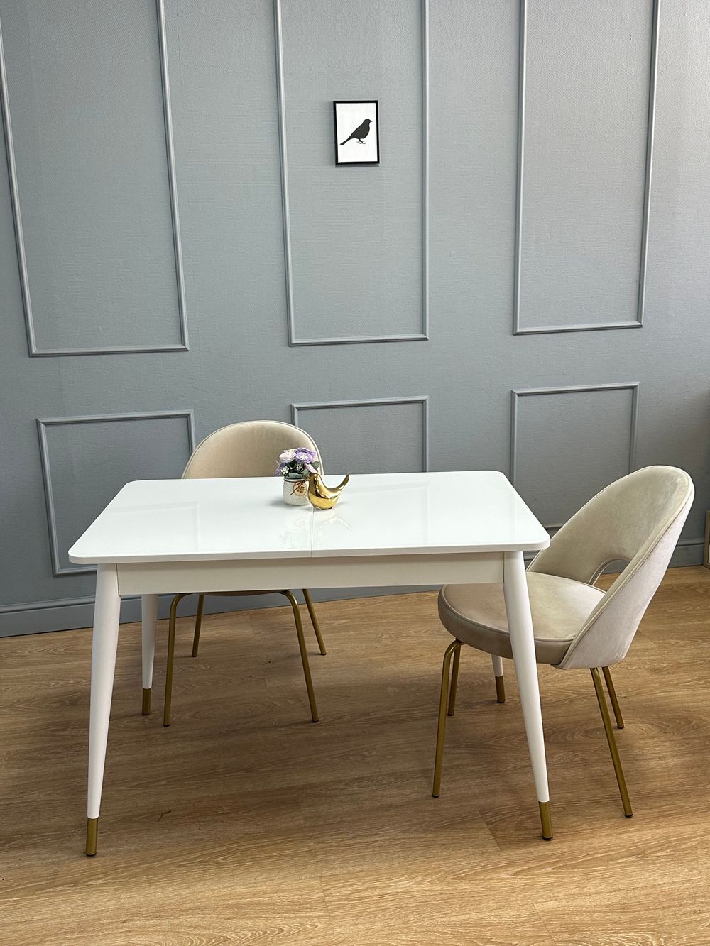 Стол KENNER 1100K белый/стекло белое глянец