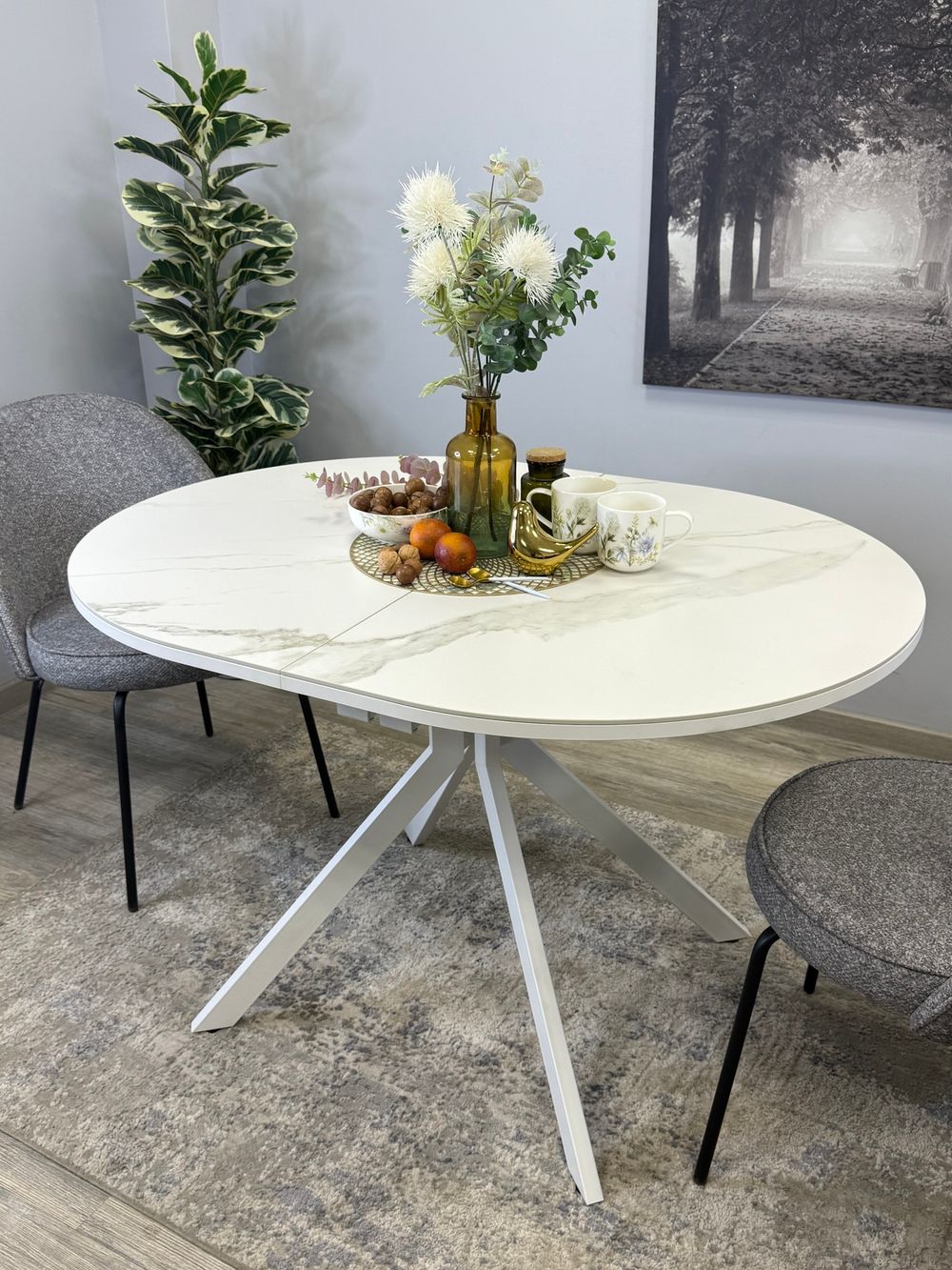 Стол KENNER DO1200 белый/керамика белая