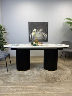 Стол Kenner LDs2000, черный/керамика LARKA GREY арт.170110