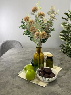 Стол KENNER DF1550 черный/керамика серая глянец