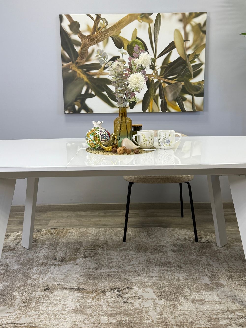 Стол KENNER SL1600 белый/стекло белое глянец