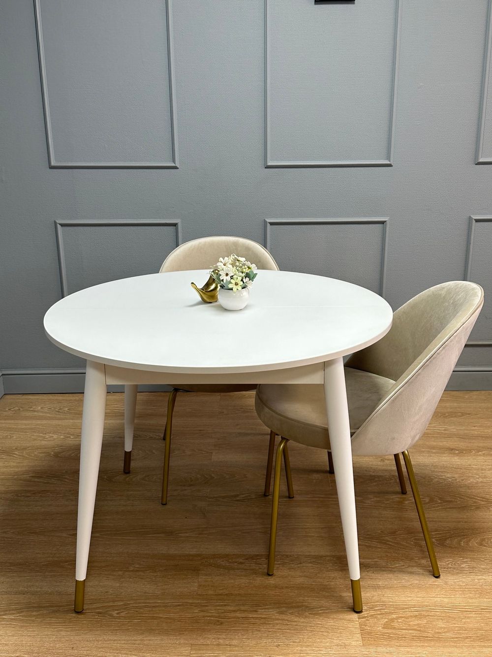 Стол KENNER K1000 венге/стекло крем сатин