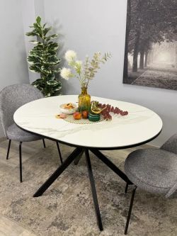 Стол KENNER DO1200 черный/керамика белая