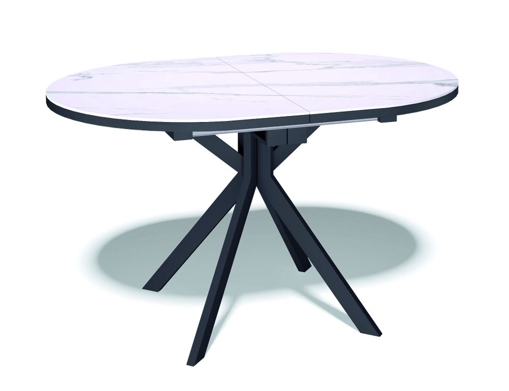 Стол Kenner DO1200, черный/керамика TOP ALPINE WHITE арт.170118