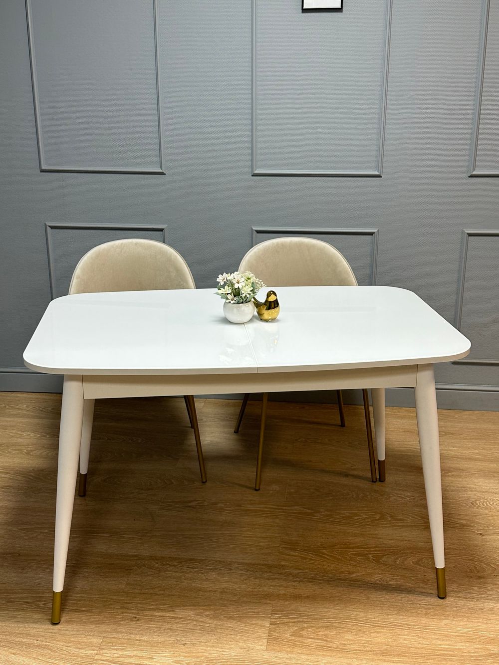 Стол KENNER 1200K белый/стекло белое глянец