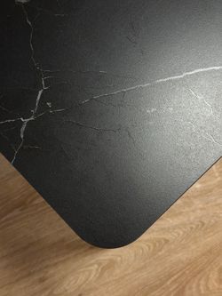 Стол KENNER KS1200 черный/керамика мрамор черный