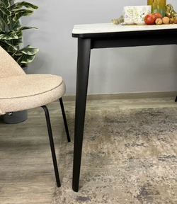 Стол KENNER KS1400 черный/керамика мрамор золотой