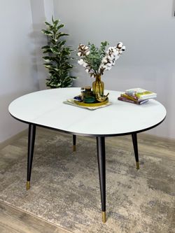 Стол KENNER K1000 венге/стекло белое сатин