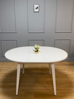 Стол KENNER 1000 М белый/стекло белое глянец