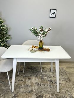 Стол KENNER 900 М белый/стекло белое сатин