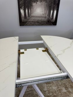 Стол KENNER R1100 белый/стекло белое глянец