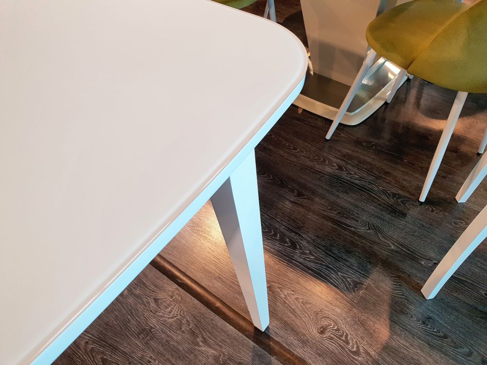 Стол KENNER 1200M белый/стекло белое сатин