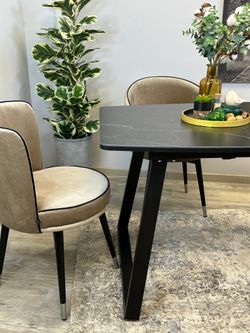 Стол KENNER AZ1400 черный/керамика черная