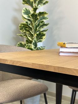 Стол KENNER KS1200 черный/дуб коричневый