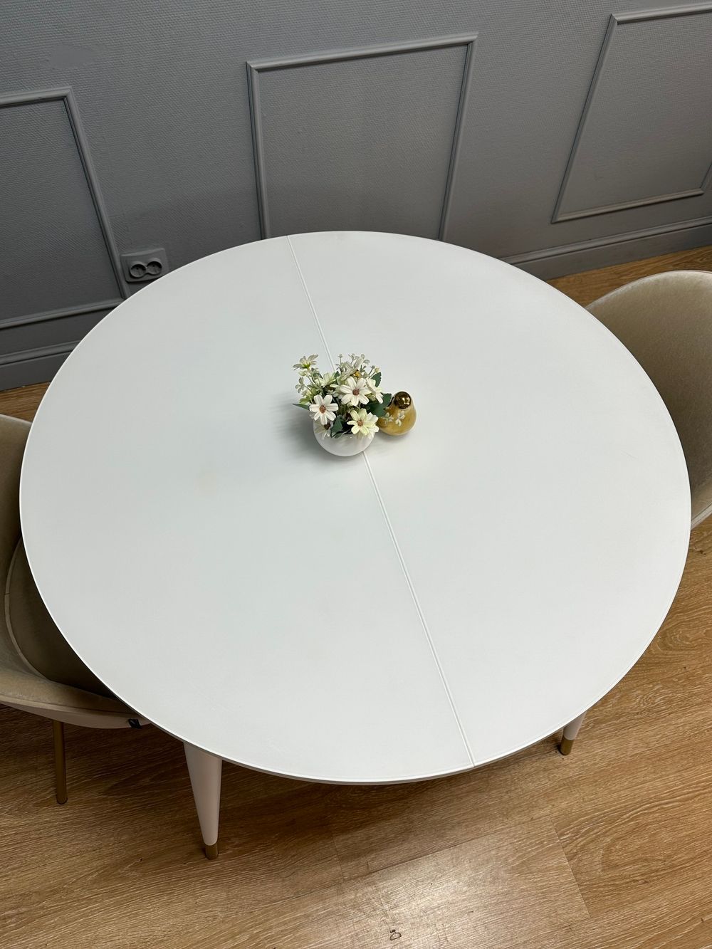 Стол KENNER K1000 белый/стекло белое сатин