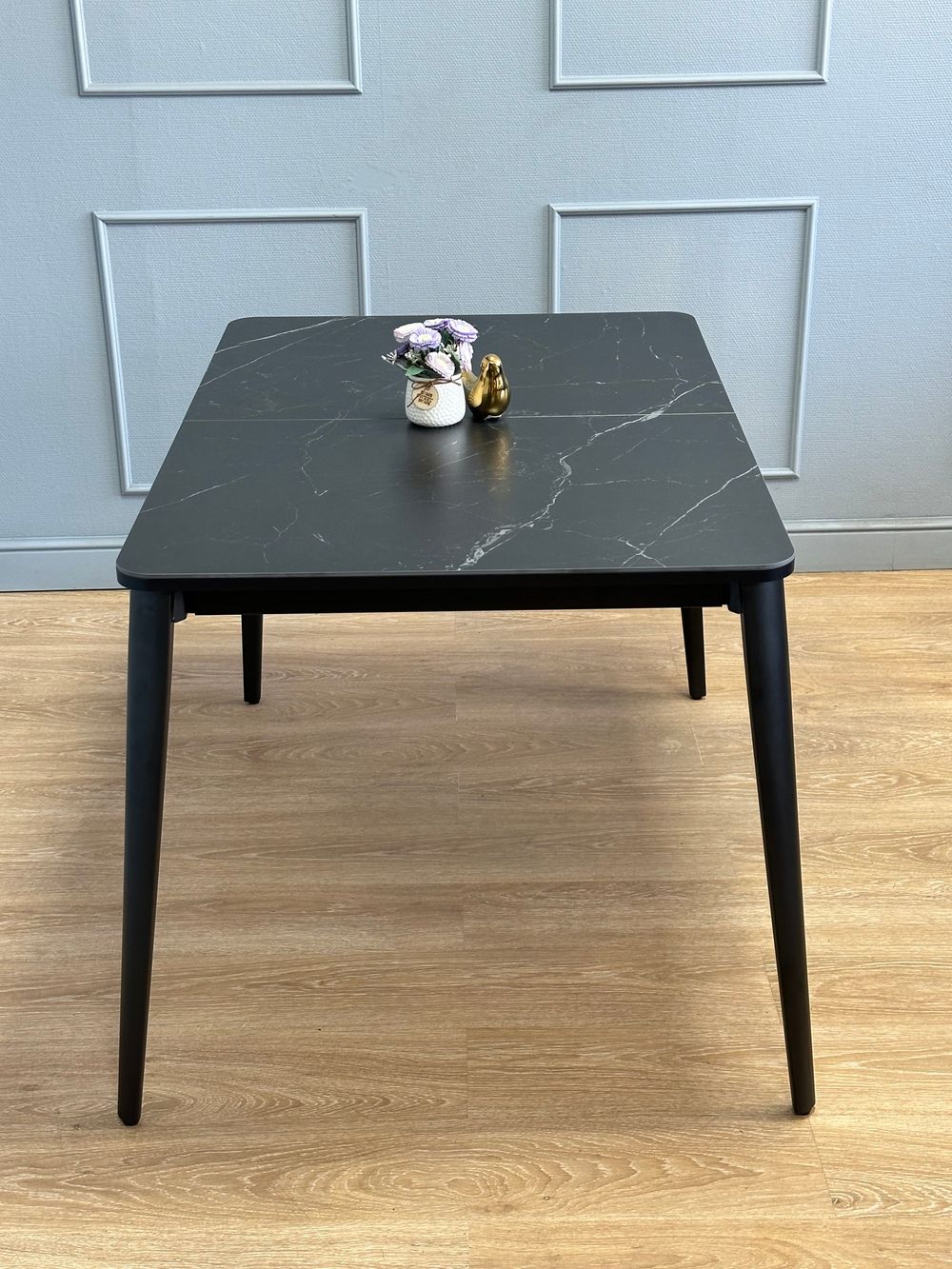 Стол KENNER KS1200 черный/керамика мрамор черный