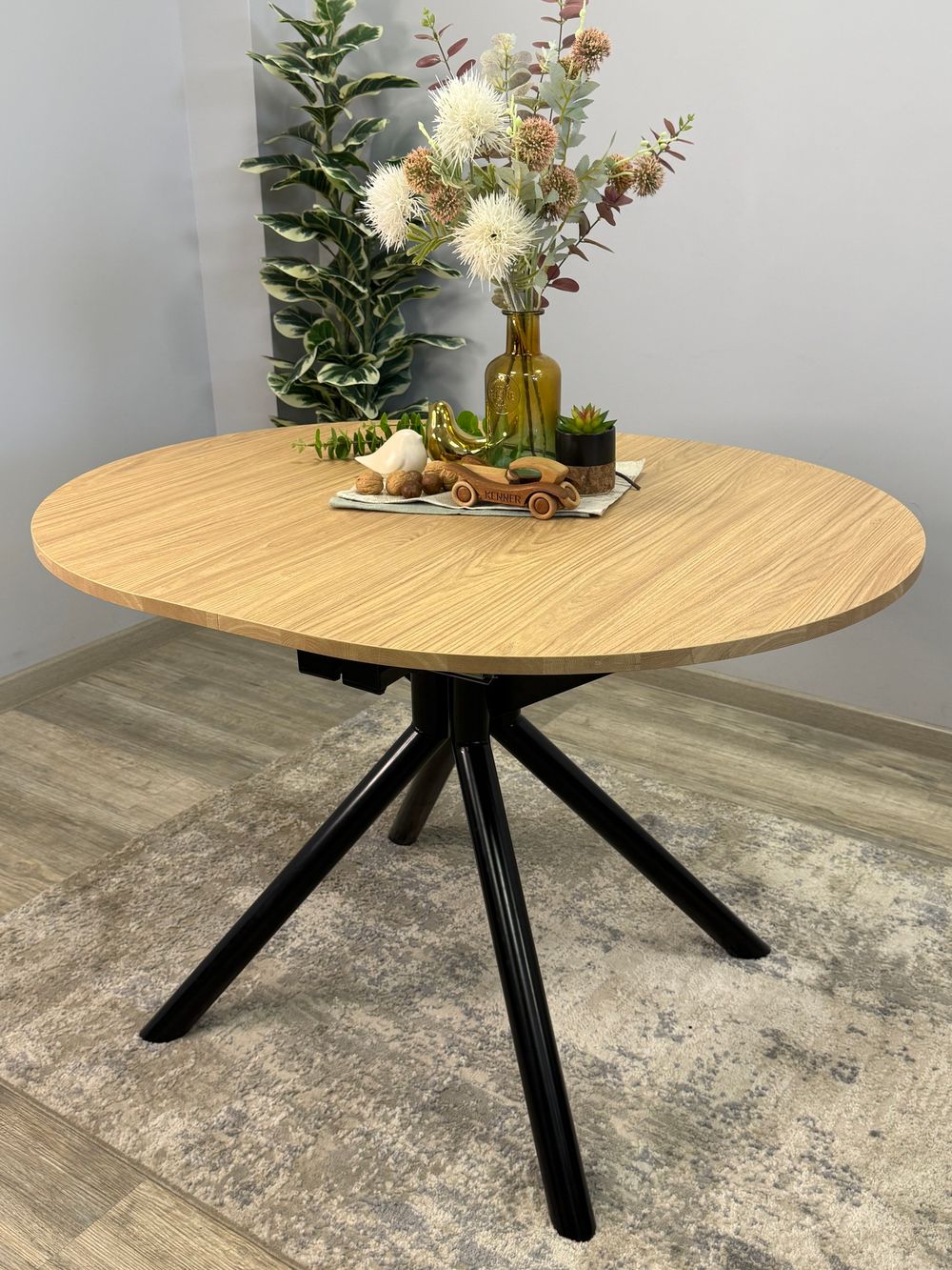 Стол KENNER DO1100 черный/дуб натуральный