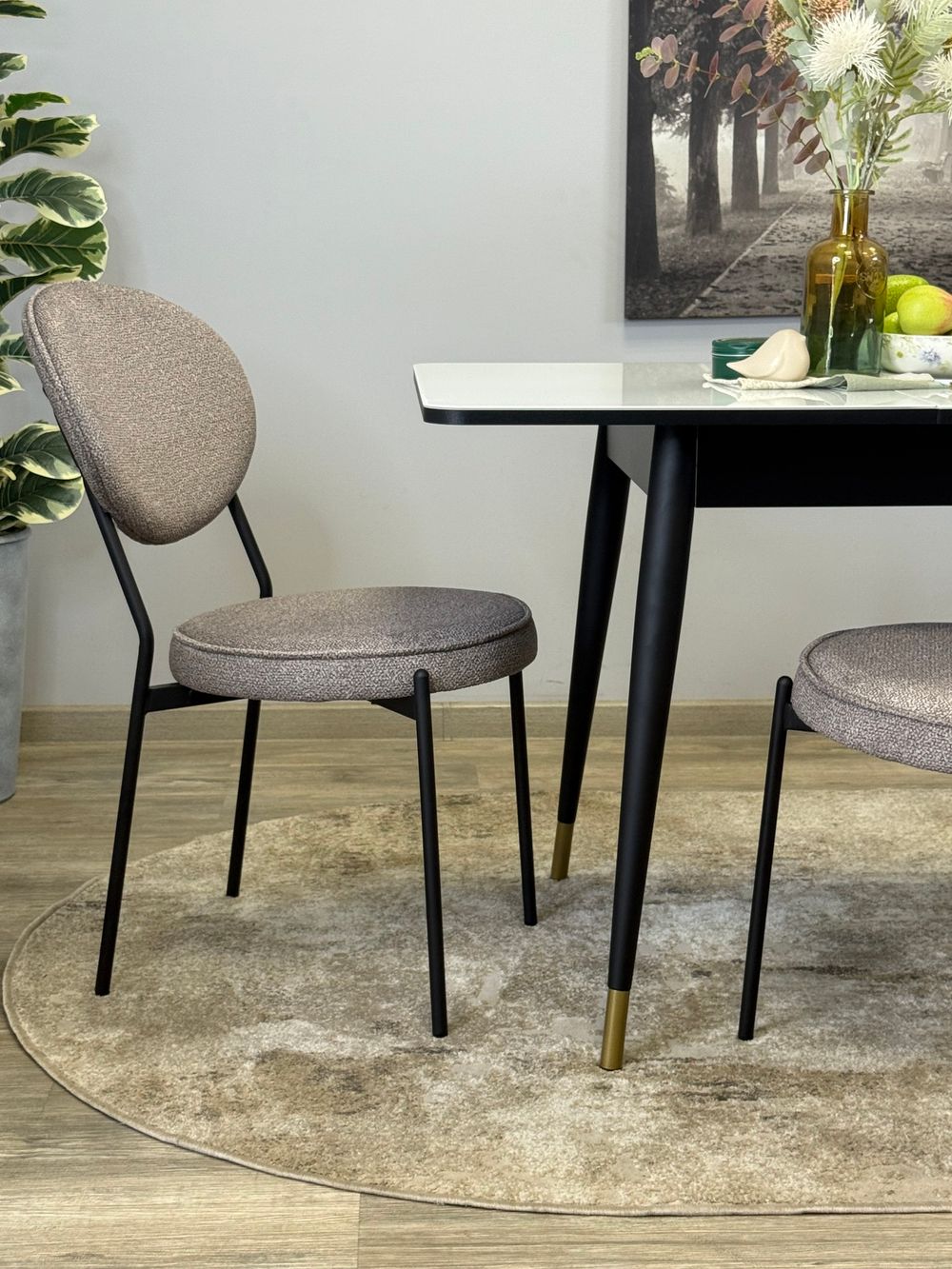 Стул KENNER 301SD черный/капучино микробукле