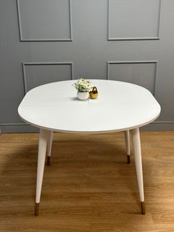 Стол KENNER K1000 белый/стекло белое сатин