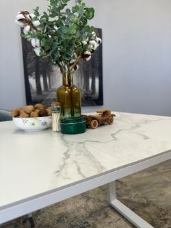 Стол KENNER AZ1200 белый/керамика мрамор белый