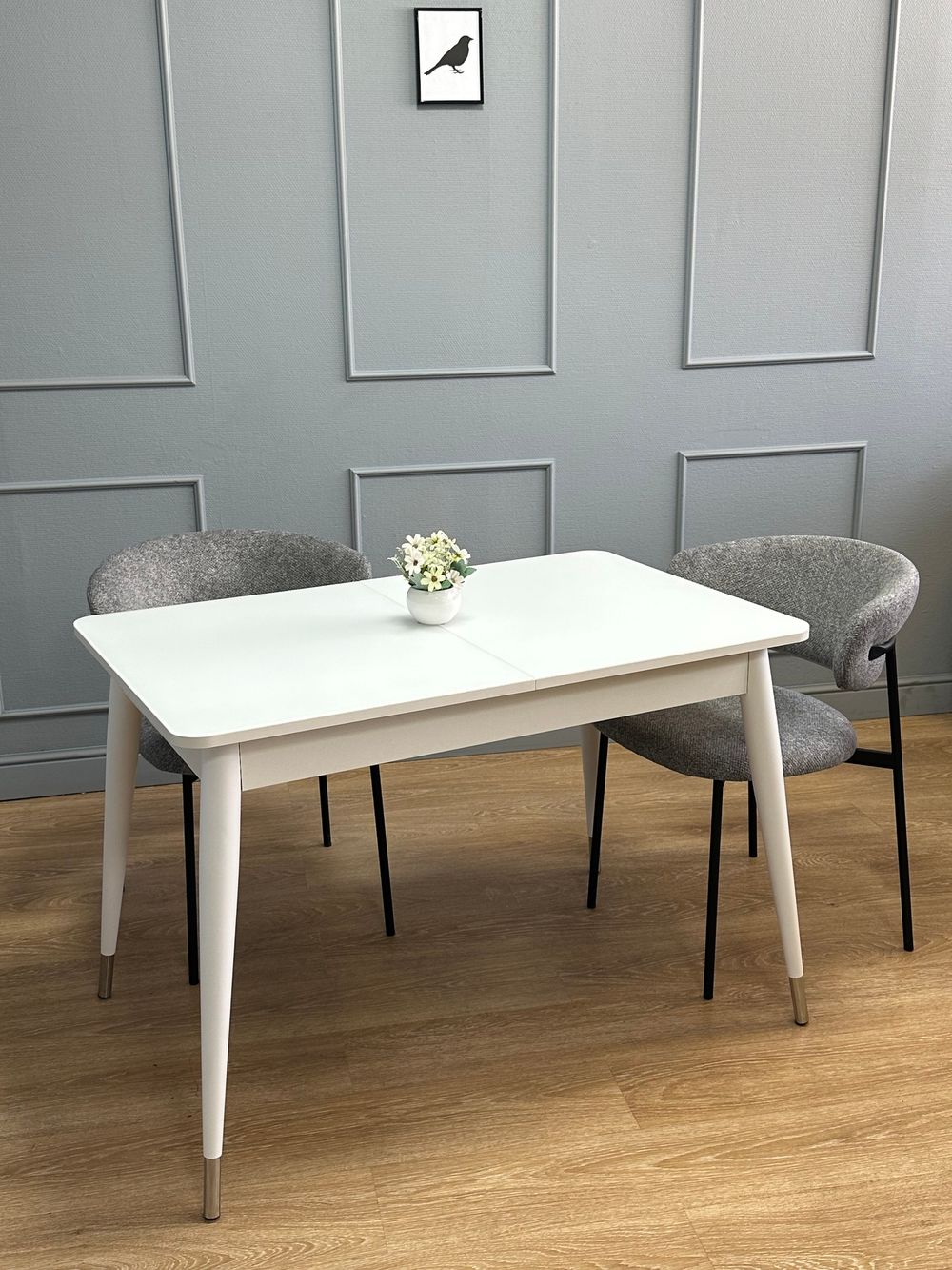 Стол KENNER K1100 белый/стекло белое