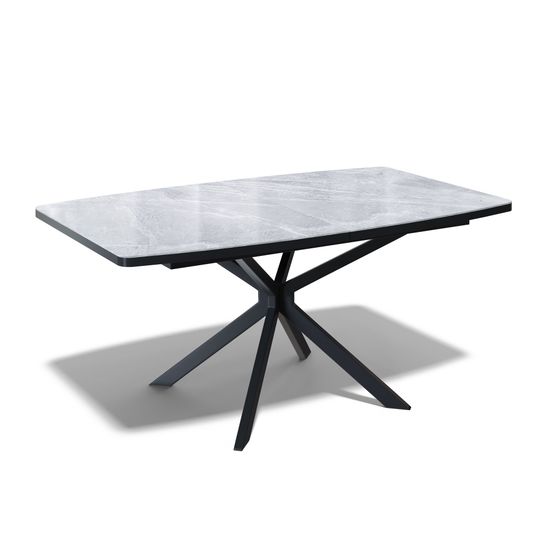 Стол KENNER BR1400 черный/керамика серая