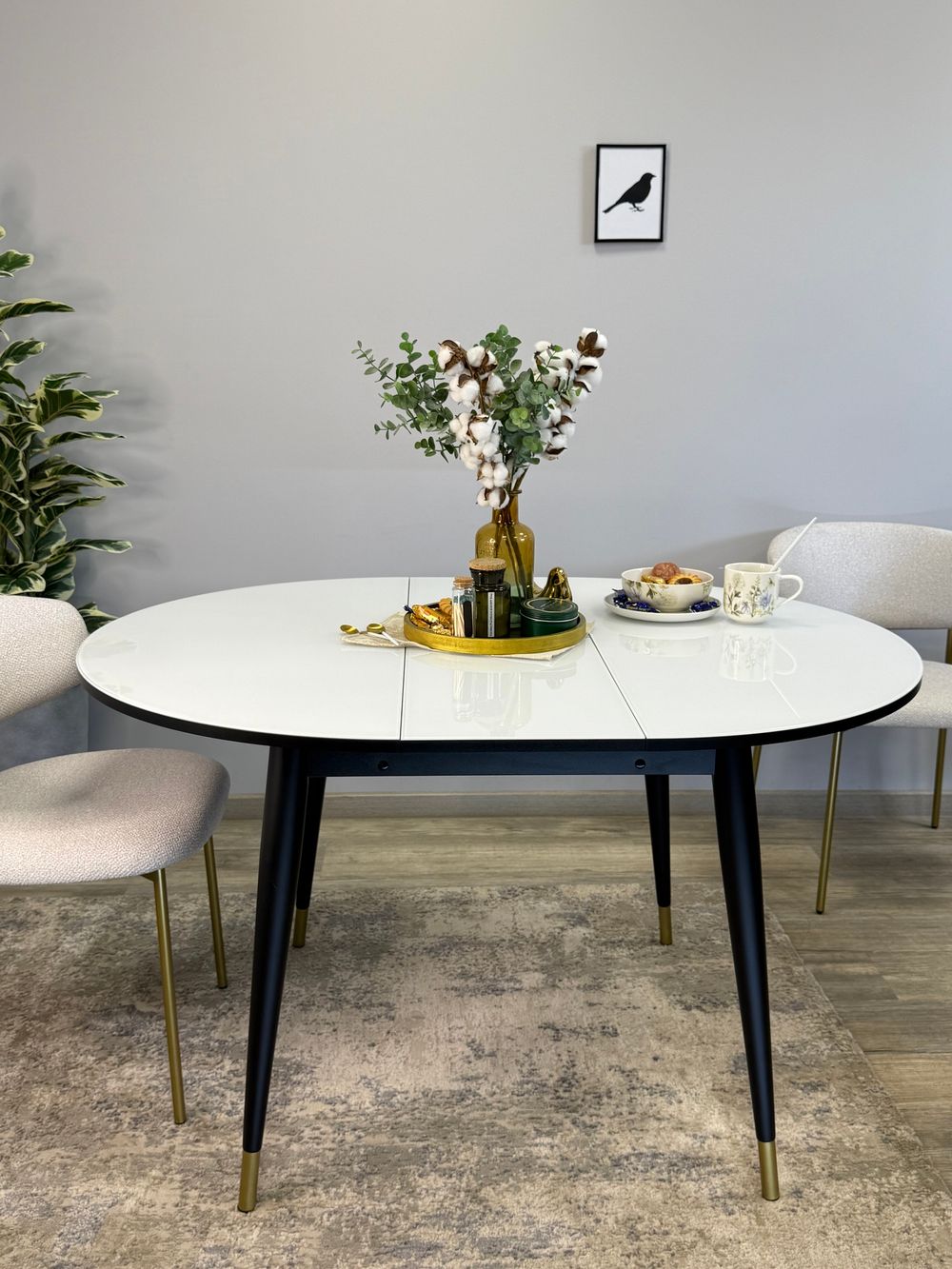 Стол KENNER 1000K венге/стекло белое глянец