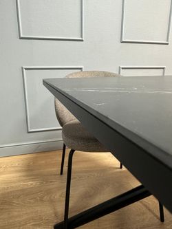 Стол KENNER DC1300 черный/керамика мрамор черный