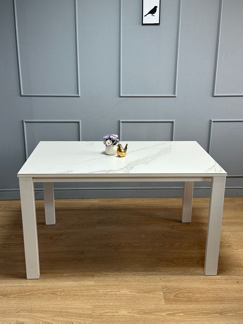 Стол KENNER BL1300 белый/керамика мрамор белый