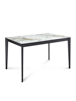 Стол KENNER KR1200 черный/керамика мрамор золотой глянец