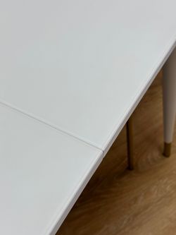 Стол KENNER K1100 белый/стекло белое сатин