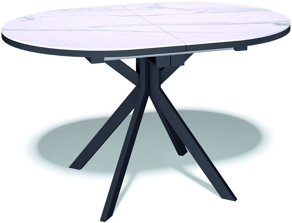 Стол Kenner DO1300, черный/керамика TOP ALPINE WHITE арт.170118