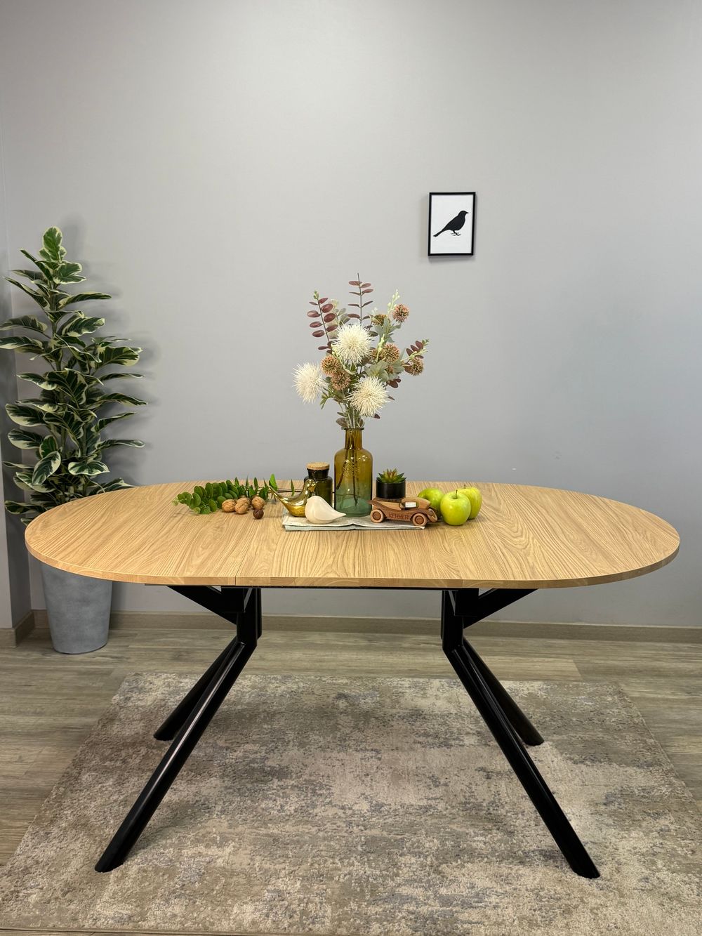 Стол KENNER DO1100 черный/дуб натуральный