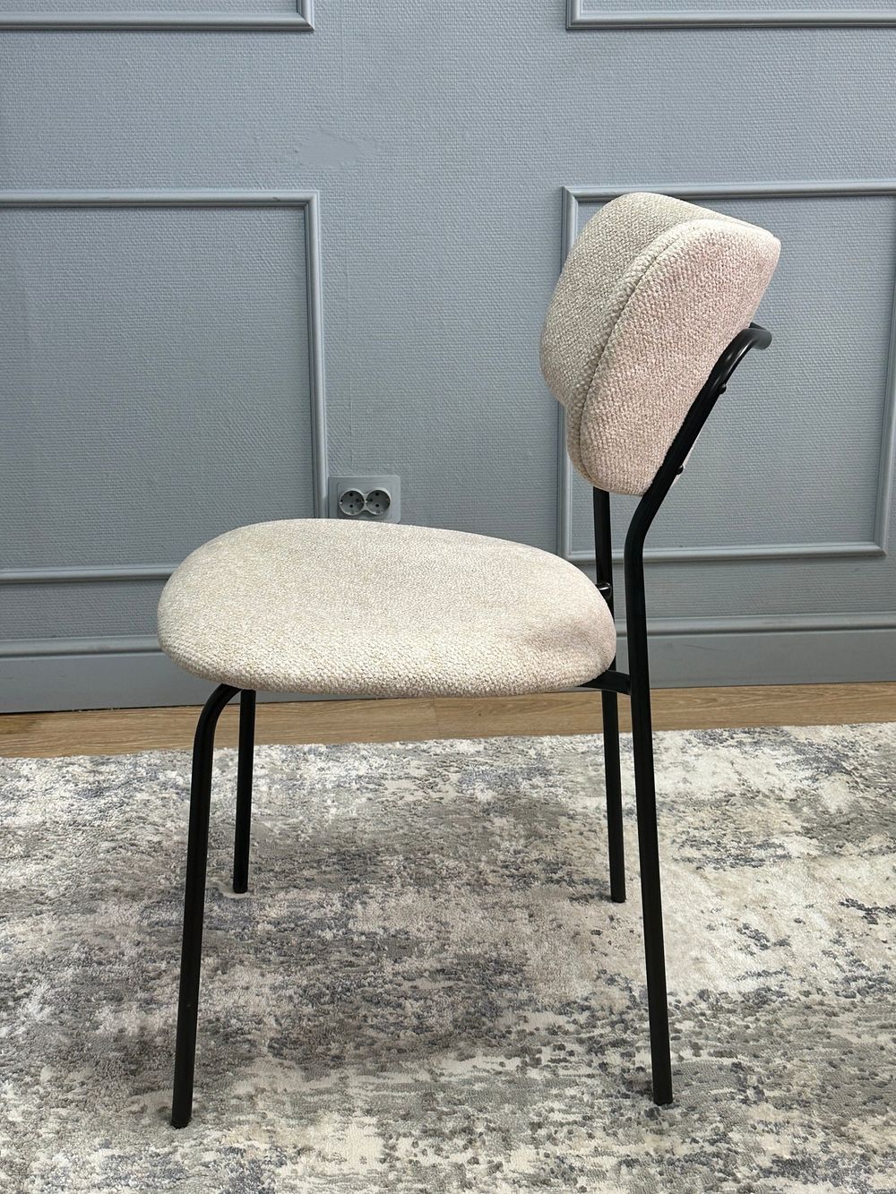 Комплект стульев 2шт KENNER 302SD черный/бежевый микробукле