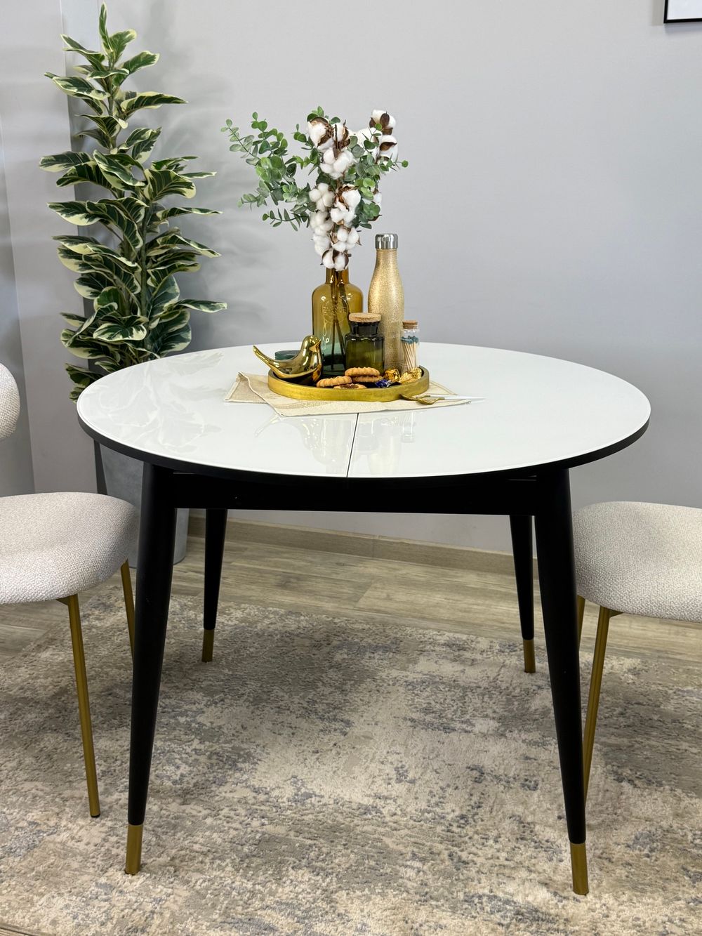 Стол KENNER 1000K венге/стекло белое глянец