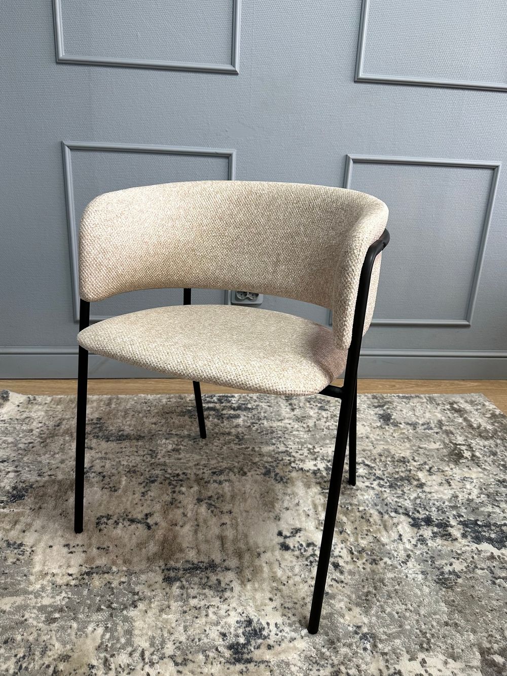 Комплект стульев 2шт KENNER 303SD черный/микробукле бежевый