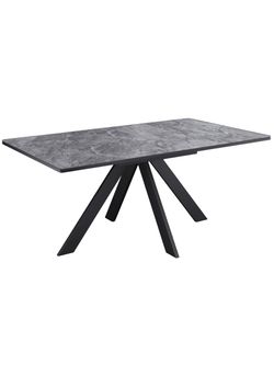 Стол DL1600 черный/керамика серая глянец