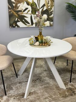 Стол KENNER RL1100 белый/стекло белое глянец