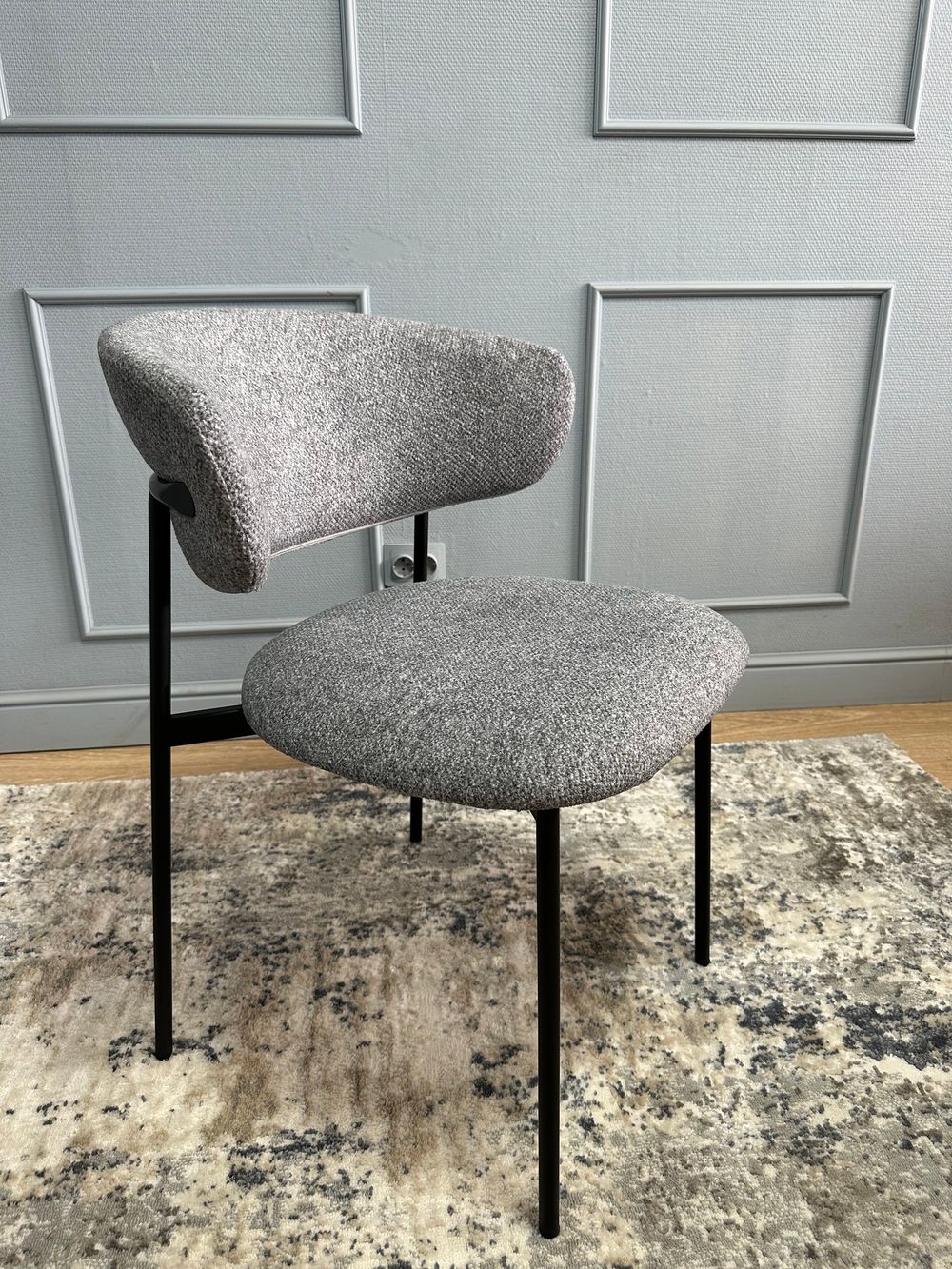 Комплект стульев 2шт KENNER 309SD черный/микробукле серый