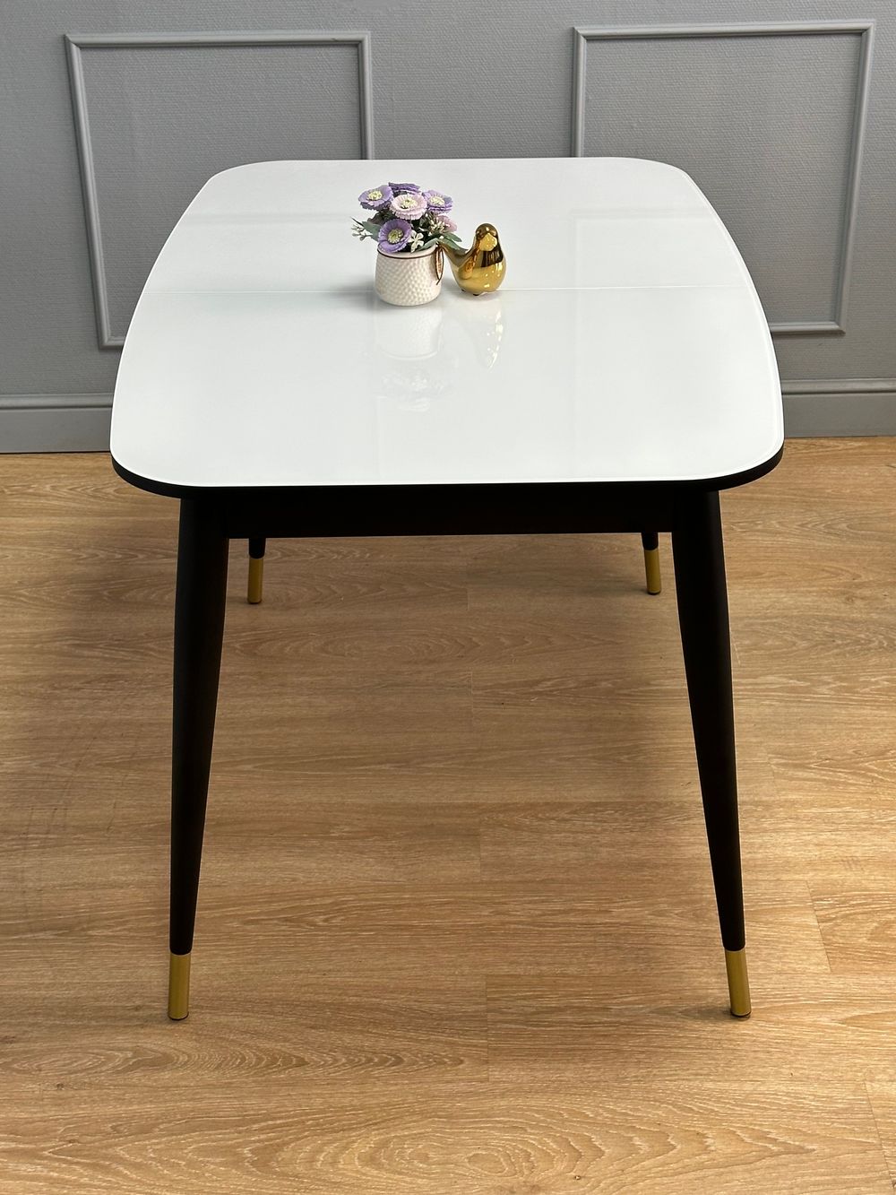 Стол KENNER 1200K венге/стекло белое глянец