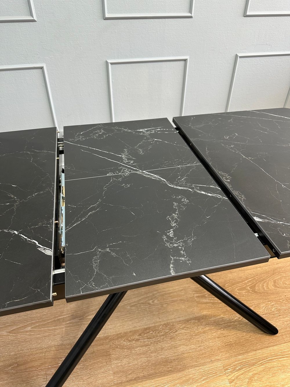 Стол KENNER DK1200 черный/керамика мрамор черный