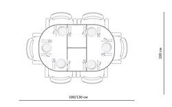 Стол KENNER 1000 М белый/стекло белое сатин